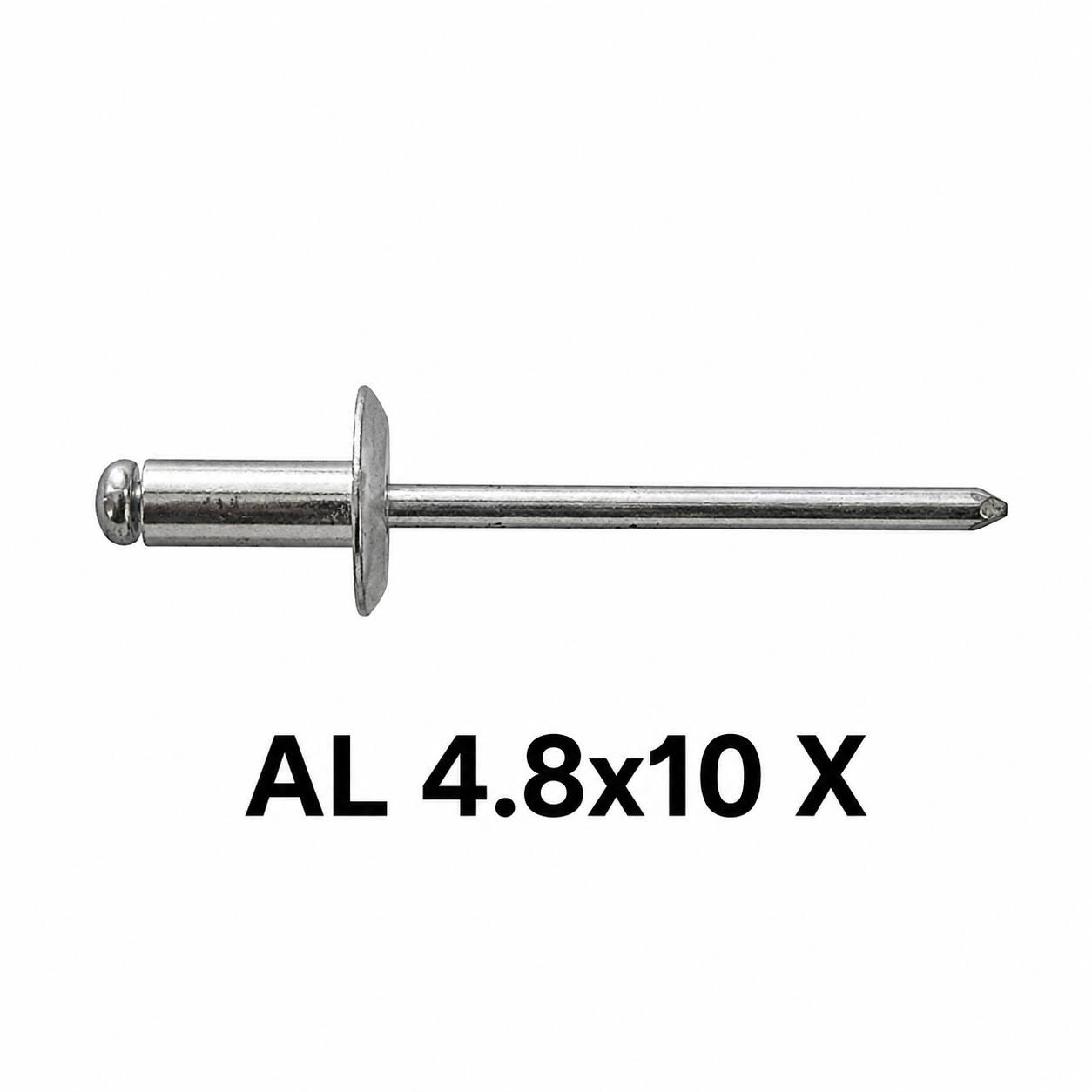 Попнит алуминиев 4,8x10мм с широка периферия